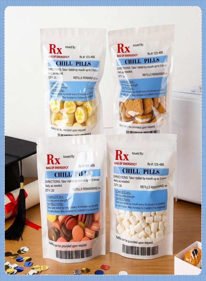 Epakh 50 Pcs CNA Funny Nurse Appreciation Gift Bags Bulk Chill Pills Rx Stand up Goodies Cookie Candy Pouch Funny Treat Bags for Nurse Doctor Medical Pharmacy Technician Party Favors Supplies Decor - Image 5