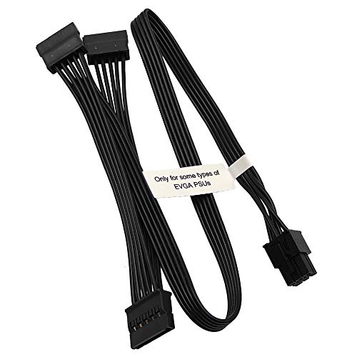 COMeap SATA Power Cable for EVGA PSUs, 6 Pin to 3X 15 Pin SATA Hard Drive Adapter Splitter for Some Specific Types of EVGA Power Supply 20-in(50cm) - Image 1