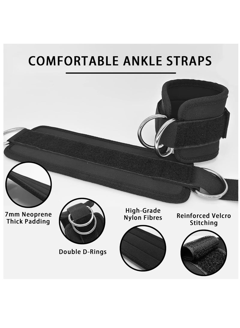 رات سو مجموعة عصابات المقاومة مع مشبك الكاحل - سحب اللياقة البدنية - حزام الكاحل - تدريب قوة الساق - تقوية الأرداف والساقين الجميلة - مشبك مقاومة الكاحل - Image 4