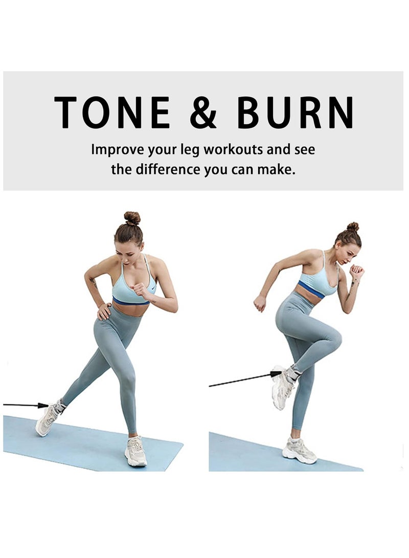 رات سو مجموعة عصابات المقاومة مع مشبك الكاحل - سحب اللياقة البدنية - حزام الكاحل - تدريب قوة الساق - تقوية الأرداف والساقين الجميلة - مشبك مقاومة الكاحل - Image 5