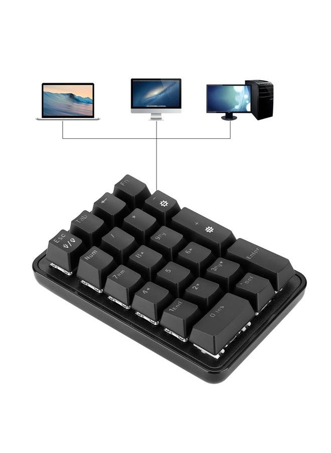 Ajazz AK21 Mini Wired USB Free Switching Digital Numpad Keyboard TypE C Receiver 21-key(Square)
