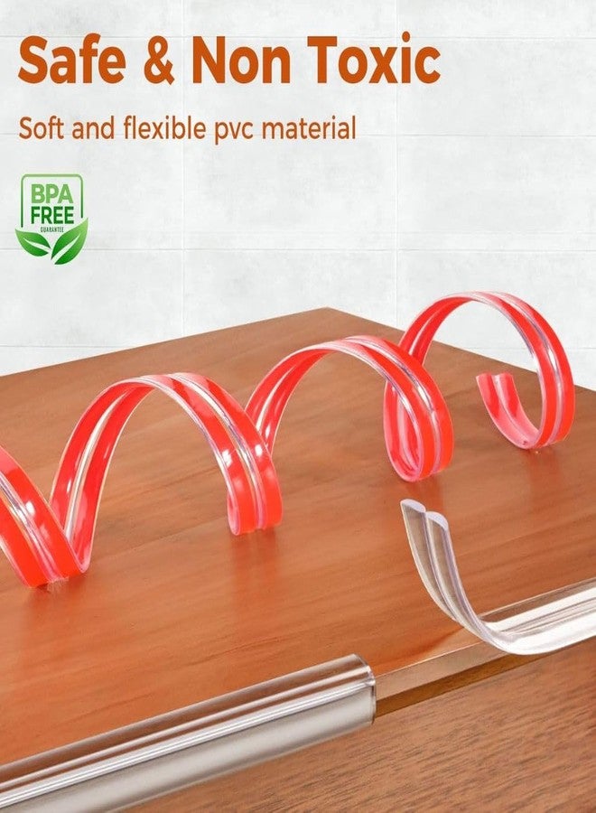 Trifecta Edge Protector for Baby Proofing, Silicone Corner Protectors Good Resilience with Pre-Taped Adhesive Edge Bumper Guards for Furniture Desk Cabinet (Transparent, Pack of 1) - Image 3