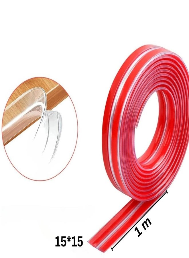 Trifecta Edge Protector for Baby Proofing, Silicone Corner Protectors Good Resilience with Pre-Taped Adhesive Edge Bumper Guards for Furniture Desk Cabinet (Transparent, Pack of 1) - Image 2