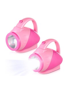 Generic 2PCS Kids Glow in the Dark Flashlight - Lightweight & Easy Grip for Reading, Camping, Hiking & Outdoor Fun - Perfect for Toddlers & Nature Exploration - Pink  - Image 1