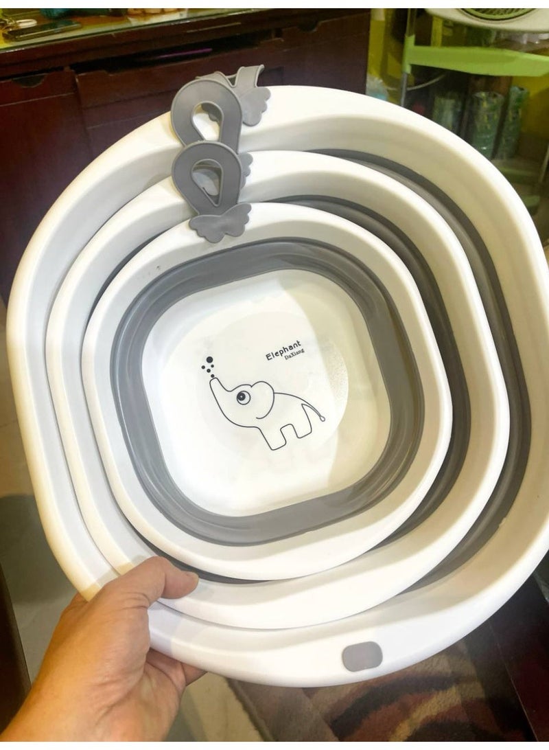 Elephant 3-piece silicone dish set, 3L/5L/10L containers - Image 2