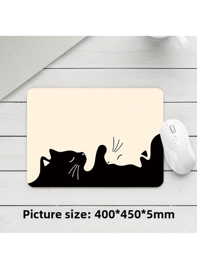 Black Cat Mouse Pad Small Size Office Mouse Pad Lock Edge Portable Notebook Special Mouse Pad Mouse Pad 