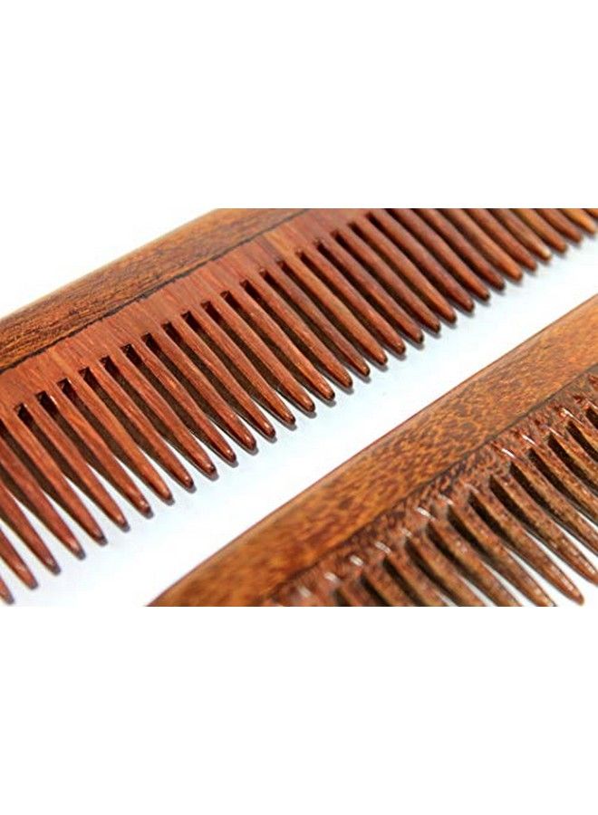 ESPLANADE Wooden Comb for Men & Women (Set of 2) Sheesham Wood Handmade AntiStatic Hair Beard Moustache Comb. - Image 4