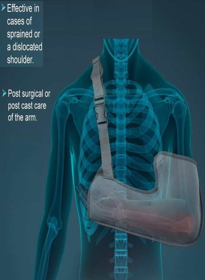 MUBBA Arm Pouch Sling with Adjustable Support to the Arm and Shoulder Grey (M) - Image 3