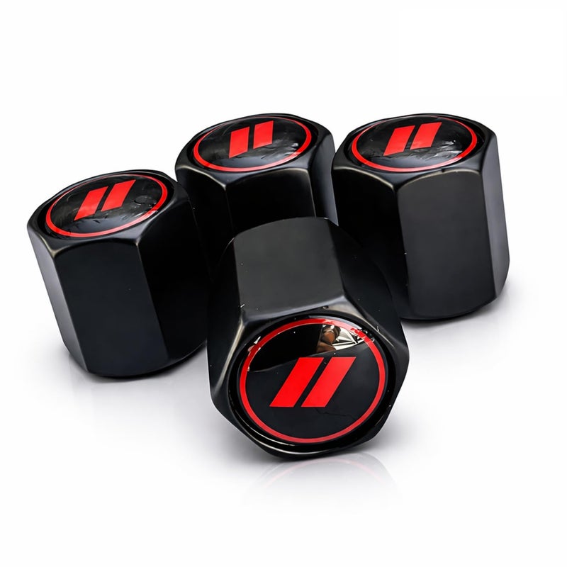 TACTILIAN Red Tire Valve Stem Caps for Dodge Tire Valve Leakproof Aluminum Tire Valve Caps for Car Tires with Rubber ORing Compatible with Dodge Valve Stem Caps for Challenger Charger Ram 1500 - Image 3