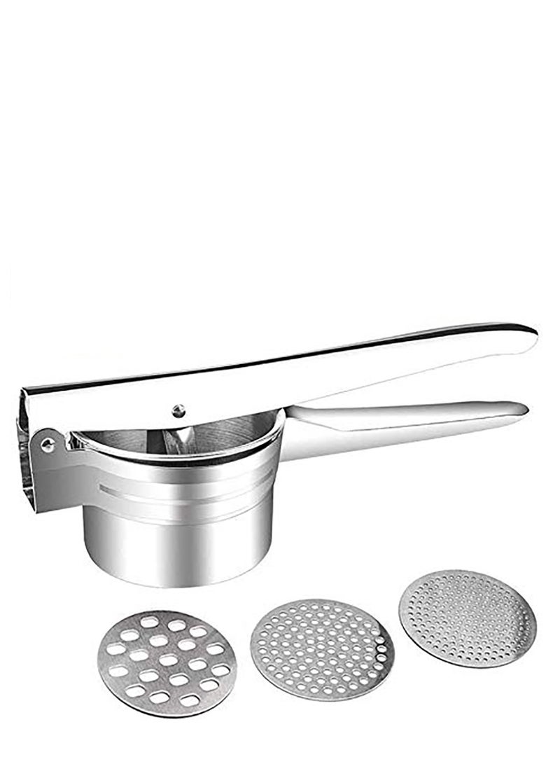 KASTWAVE Potato Ricer Masher Potato Ricer Masher - Premium Stainless Steel, 3 Interchangeable Discs - Manual Potato Press, Ideal for Fruits, Vegetables, Baby Food Easy to Clean - Image 1