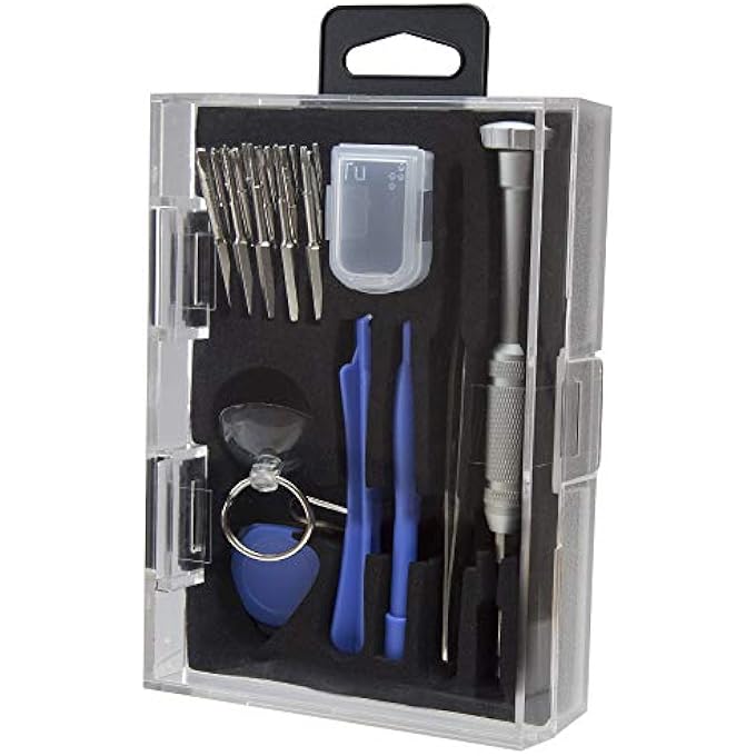 rayihni CTKRPR CELL PHONE REPAIR KIT - WITH CASE - MULTIPURPOSE - COMPUTER TOOL KIT - ELECTRONICS KIT - PC TOOL KIT,BLUE - Image 1