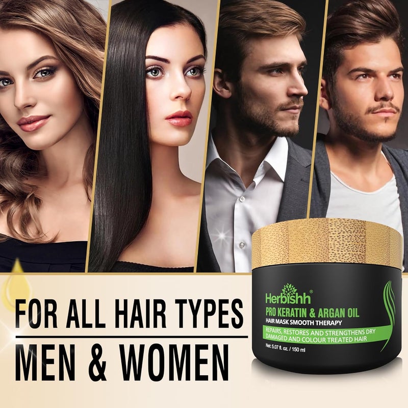 Herbishh Ultimate Hair Color Shampoo Kit - 3Pcs Light Brown Hair Color Shampoo 500 ml + 1 Argan Hair Mask 150 ml - Image 4