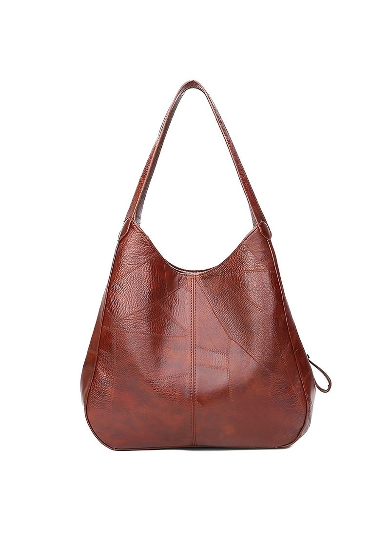 REOCLE Women's Tote Shoulder Bag Soft Leather Handbag with Large Capacity Genuine Leather Tote Bags Made of High Quality  - Image 2