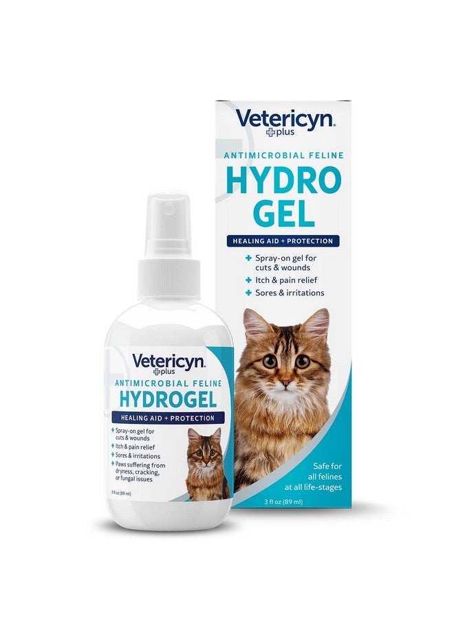 Vetericyn Plus Cat Wound Care Hydrogel Spray | Feline Healing Aid And Wound Protectant, Sprayable Gel To Relieve Cat Itchy Skin. 3 Ounces  - Image 1