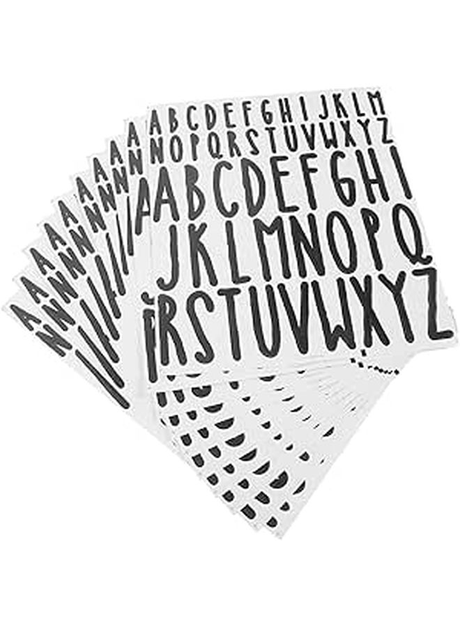 Uonlytech Removable Black Self Adhesive Letters Stickers 10 Count 2.5cm 5cm Vinyl Alphabet Decals For Diy Mailbox Cup And Craft Decoration - Image 1