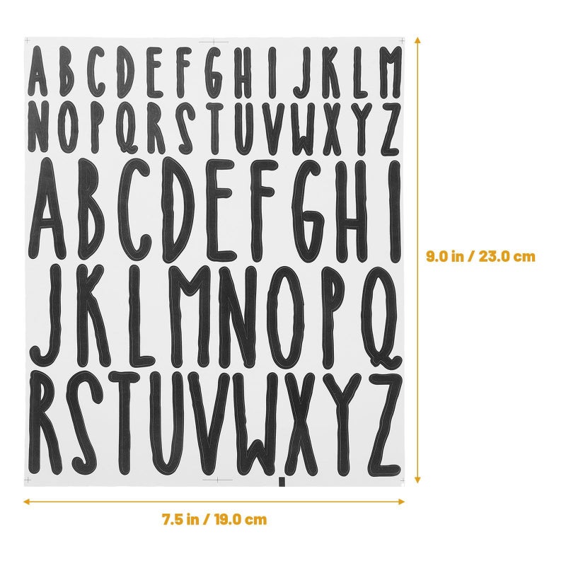 Uonlytech Removable Black Self Adhesive Letters Stickers 10 Count 2.5cm 5cm Vinyl Alphabet Decals For Diy Mailbox Cup And Craft Decoration - Image 3