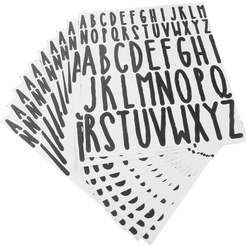 Uonlytech Removable Black Self Adhesive Letters Stickers 10 Count 2.5cm 5cm Vinyl Alphabet Decals For Diy Mailbox Cup And Craft Decoration - Image 2
