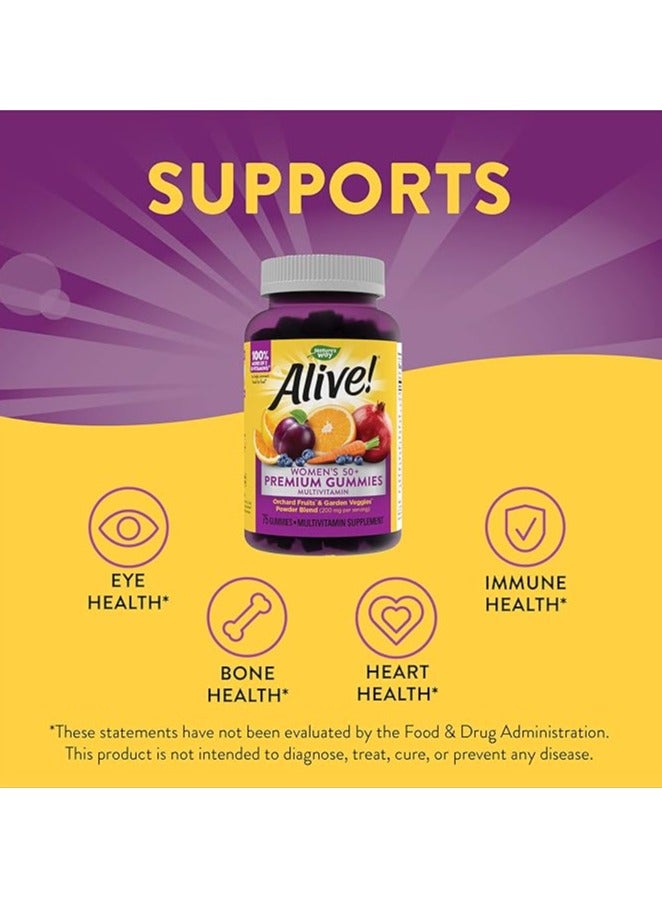 Alive Women's 50+ Gummy Complete Multivitamin, Mixed Berry, 60 Gummies - Image 3
