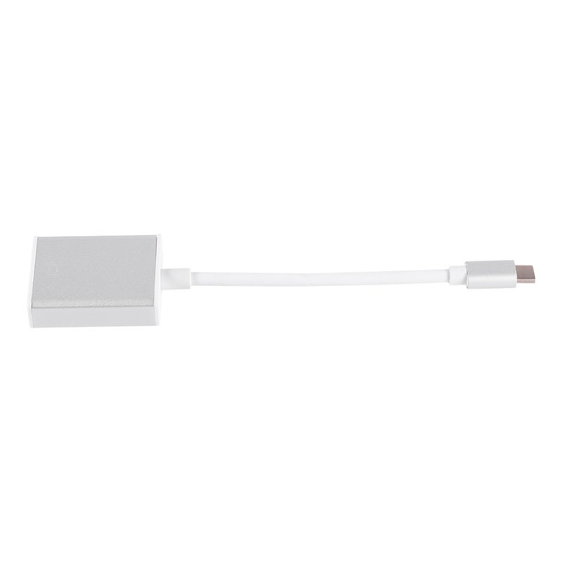 USB 3.1 Type C to VGA Video Adaptor Converter Cable Wire Plug Connector Silver - Image 3