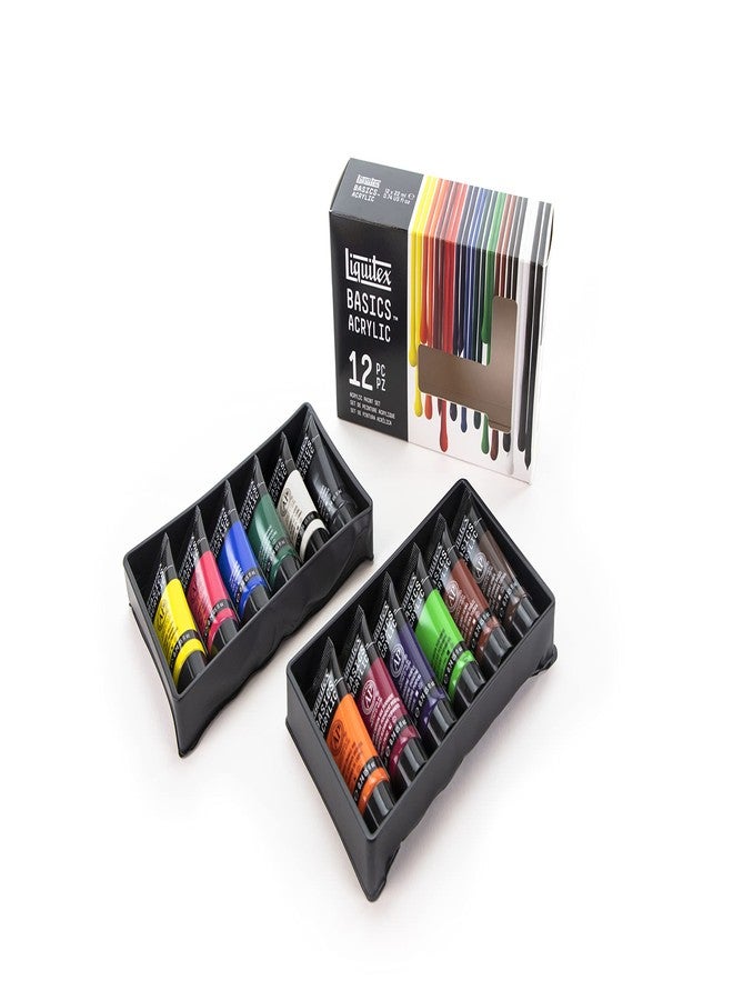 Liquitex BASICS Acrylic Paint Set, 12 x 22ml (0.74-oz) Tube Paint Set - Image 1