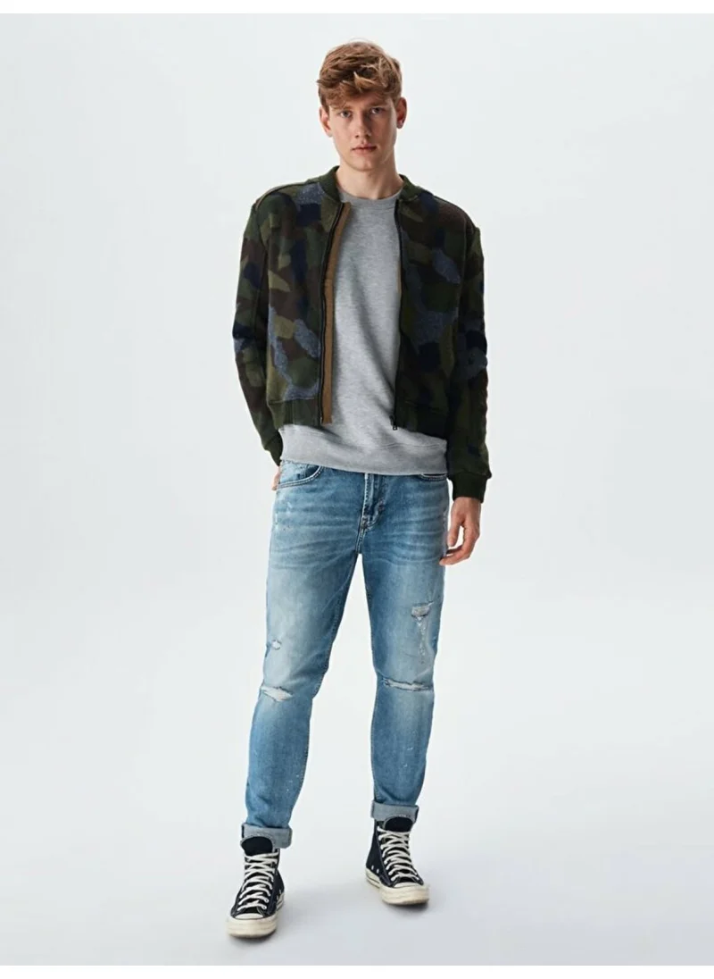 ال تي بي Men's Patterned Mix Coat