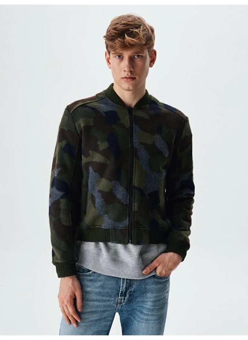 ال تي بي Men's Patterned Mix Coat