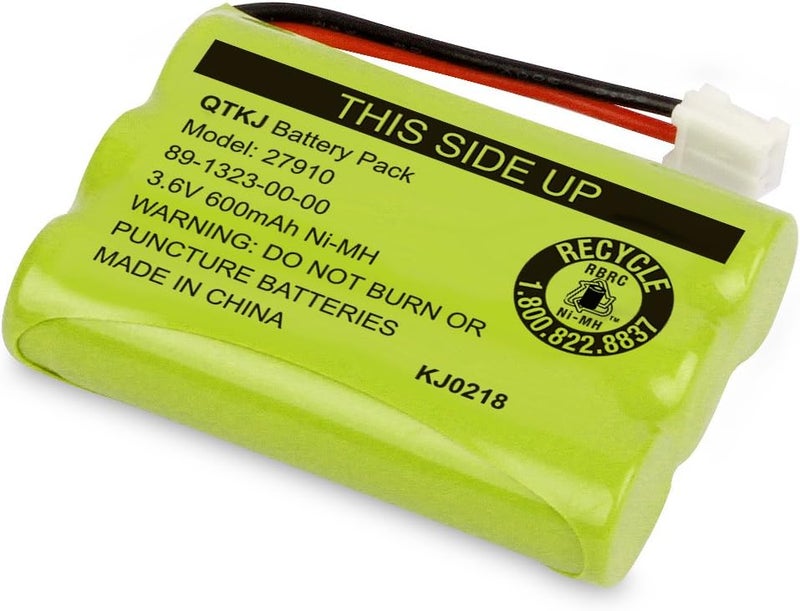 QTKJ Cordless Phone Battery for Motorola SD-7501 MD7161 AT&T 27910 89-1323-00-00 E1112 E2801 TL72108 Vtech I6725 RadioShack 23-959 (3-Pack) - Image 5