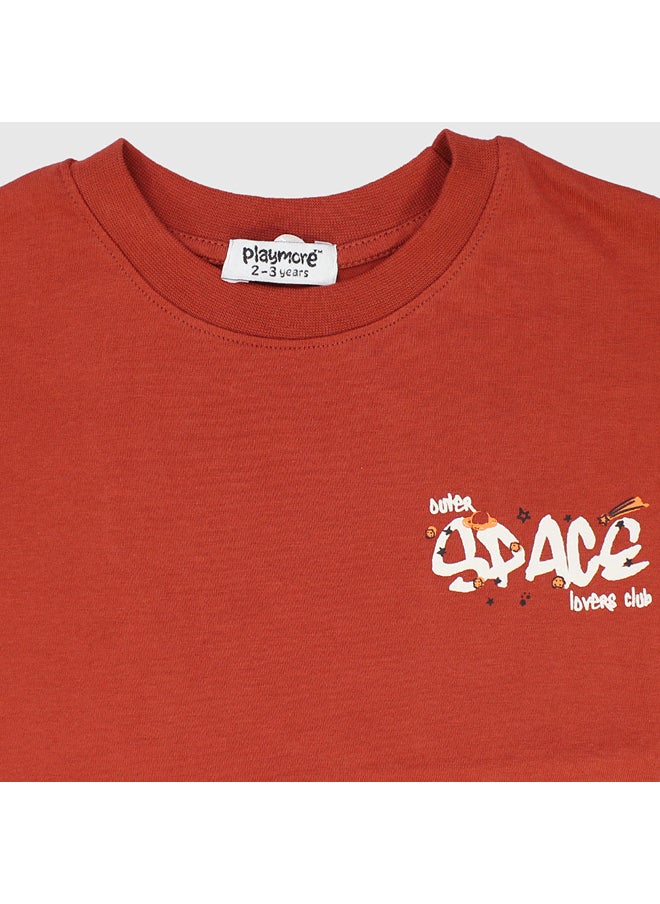playmore - "Outer Space Club" Short-Sleeved T-Shirt - Image 1