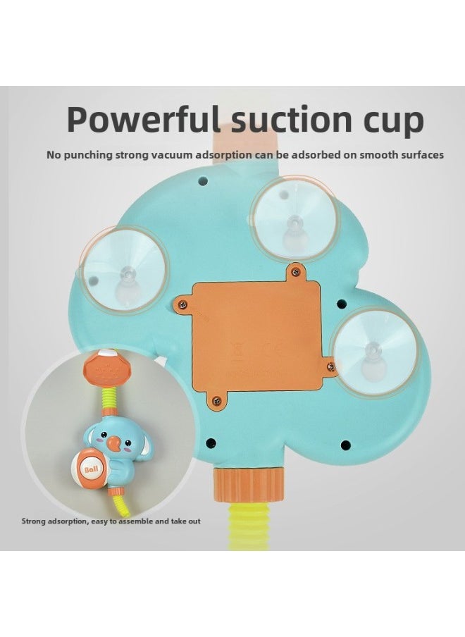 Generic - Children's Bathing Water Play Toy Shake Tone Summer Elephant Koala Electric Shower Toy Water Spray Bathroom Props-Color:Elephant Shower Red - Image 1