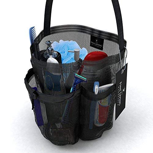 BSITFOW Hanging Toiletry and Bath Bag with Durable Handles for College Dorm,Gym, Camping and Travel(Size-8.5" wx9.5 d x 8.5" t) Multicolor - Image 2