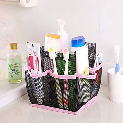 BSITFOW Hanging Toiletry and Bath Bag with Durable Handles for College Dorm,Gym, Camping and Travel(Size-8.5" wx9.5 d x 8.5" t) Multicolor - Image 3