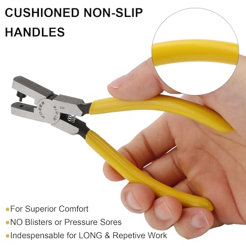 Rongon Watch Belt Leather Hole Puncher Plier Round Hole Punch Pliers Universal 2.0mm Shoe Strap Punch Hole Tool Small Hole Punching for Thin Belts, Shoes, Fabric Dog Collars, DIY Home or Craft Projects - Image 4