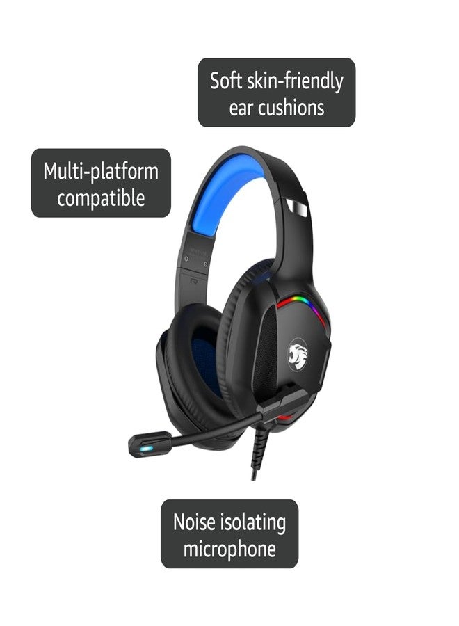 IMYB A36 Gaming Headset with Microphone for Pc, Xbox One Series X/s, Ps4, Ps5, Switch, Stereo Wired Noise Cancelling Over-Ear Headphones with Mic for Computer, Laptop, Mac, Nintendo, Gamer (Blue) - Image 4