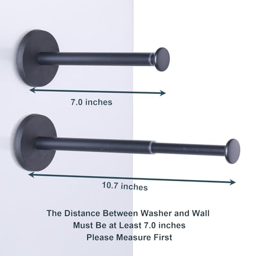 LEKUSHA Magnetic Hanger Organizer Rack, Extendable Clothes Hanger Stacker for Washing Machine or Dryer, Space Saving Hanger Storage Holder, Keep Clothes Hangers in Hand, Black, Pack of 1 - Image 3