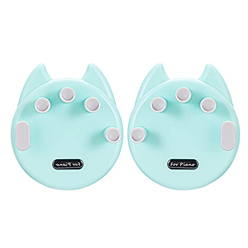 Koldot Piano Finger Trainer Silicone Hand Grip Exerciser Ergonomic Training Finger Pressing Posture Correction Tool for Guitar Piano Trigger Finger Training and Grip 1pair (Green) - Image 1