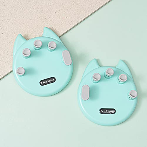 Koldot Piano Finger Trainer Silicone Hand Grip Exerciser Ergonomic Training Finger Pressing Posture Correction Tool for Guitar Piano Trigger Finger Training and Grip 1pair (Green) - Image 3