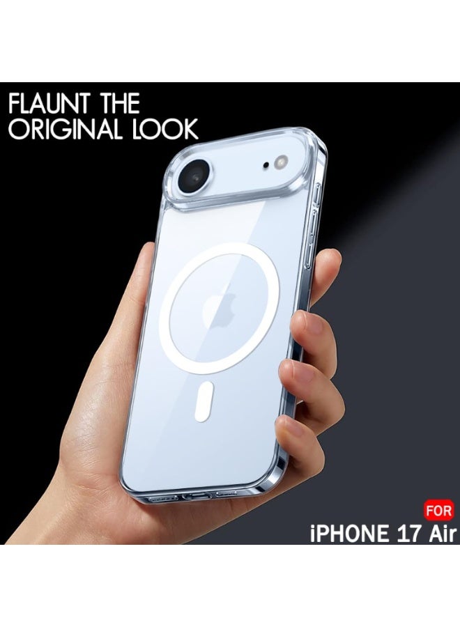 كوالتي جراب iPhone Air Magsafe المغناطيسي القوي، جراب هاتف بتغطية كاملة، حماية من السقوط بدرجة عسكرية، رفيع للغاية، حافة مرتفعة للغاية، شفاف - Image 5