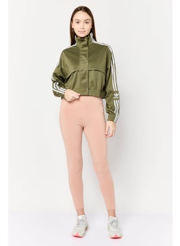 adidas Originals Women Sportswear Fit Long Sleeves Outdoor Sweatshirt, Olive  - Image 3