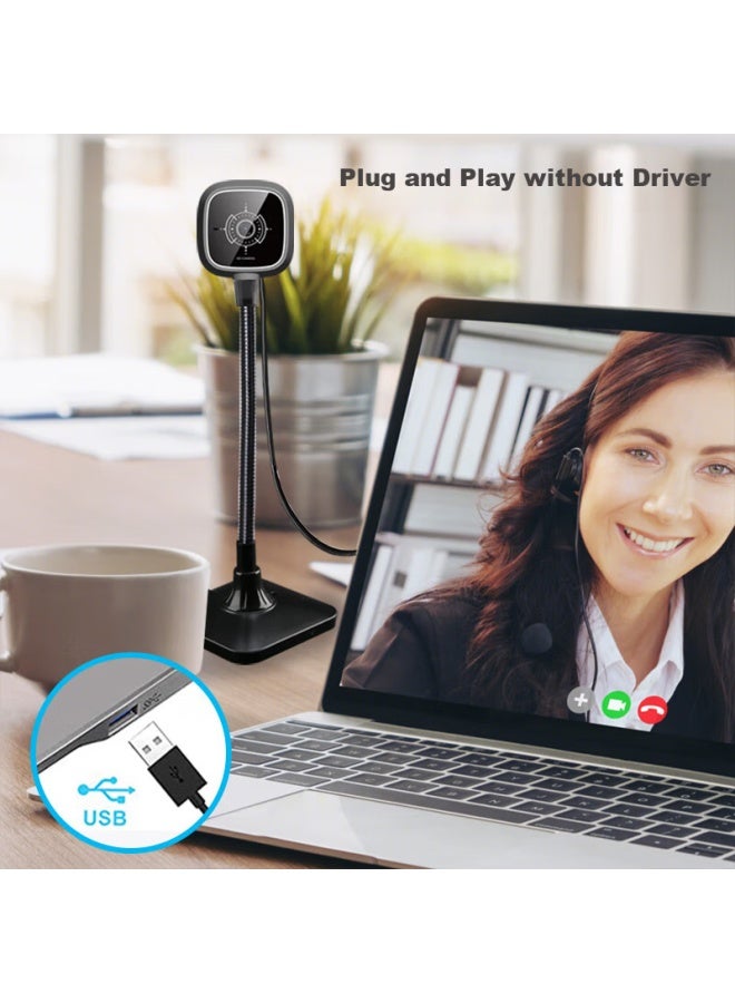 Gesobyte C309 Bracket 1080p Hd Webcam For Video Calls, Conferences, Online Teaching, Home Use, Laptop And Desktop Computer, Built-in Usb Interface, Plug-and Microphone - Image 3
