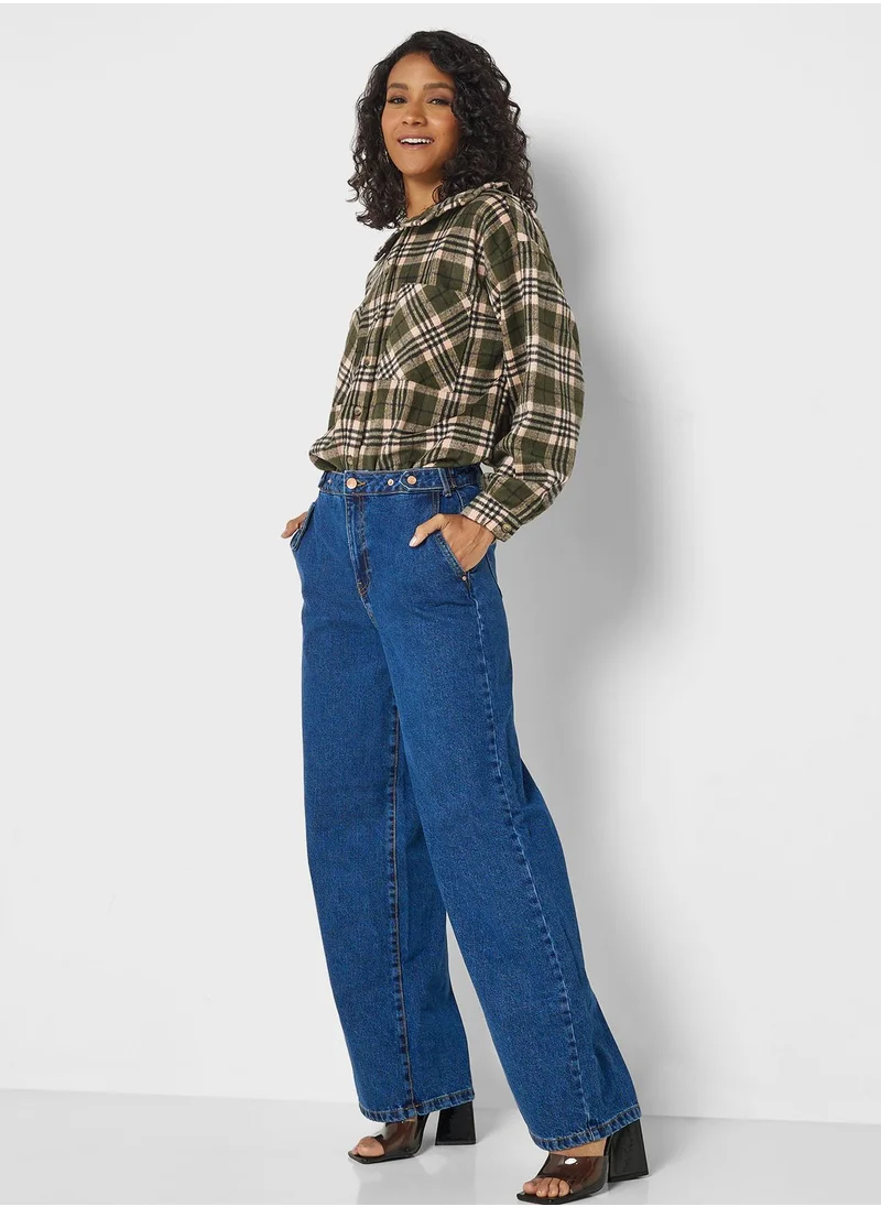 PIECES Plaid Shacket