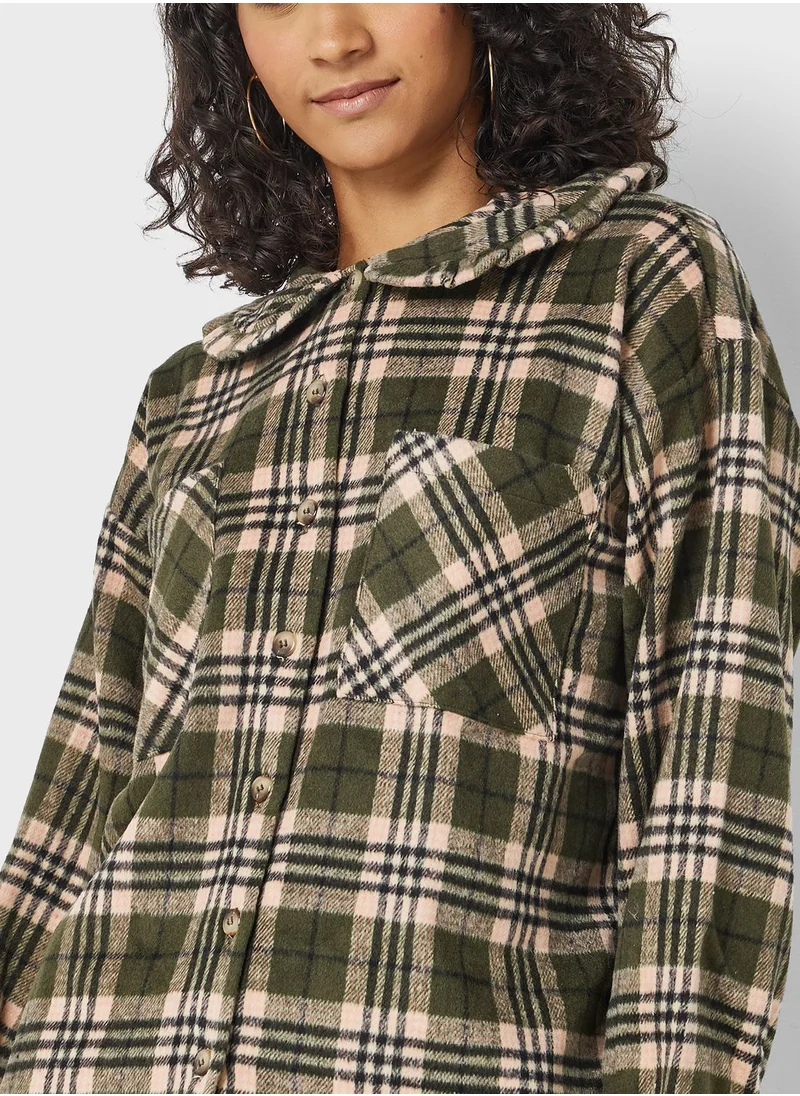 PIECES Plaid Shacket