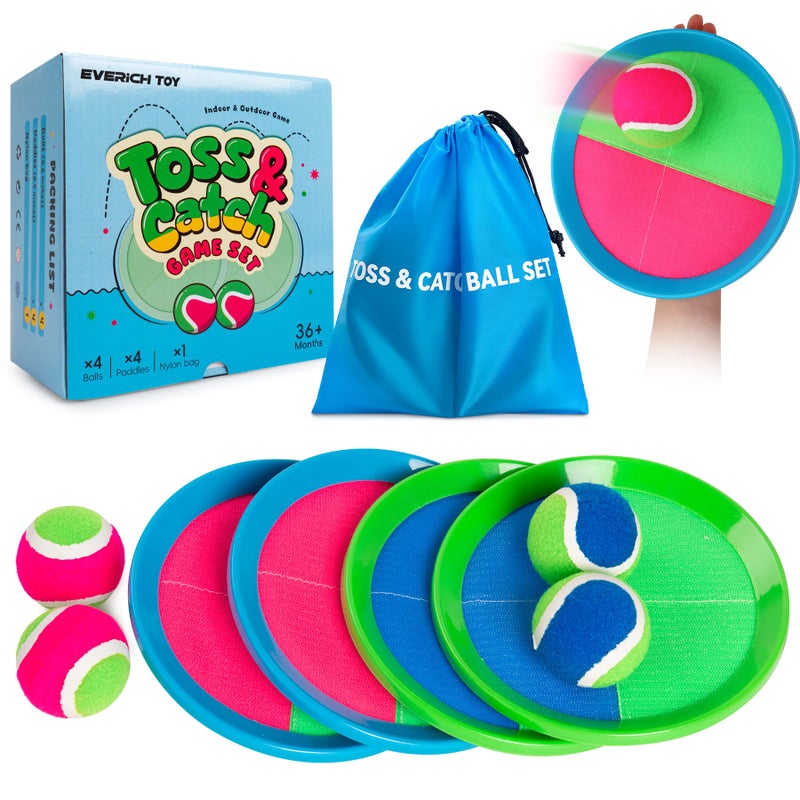 EVERICH TOY Upgraded Toss and Catch Ball Game Set Outdoor Games for Kids Toys Stocking Stuffers for Family Games Beach Pool Yard Christmas Toys Birthday Gifts for Boys Girls 3 4 5 6 7 812 Year Old - Image 3