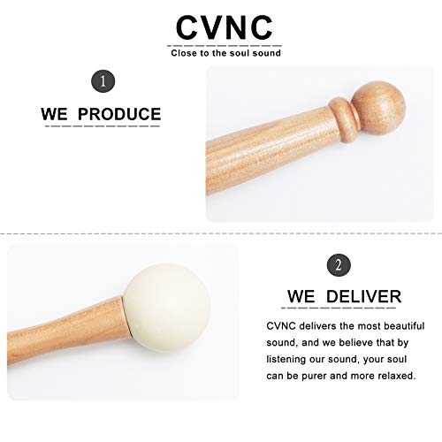 CVNC Rubber Mallet for Playing Frosted Quartz Crystal Singing Bowl Rubber Stick - Image 3