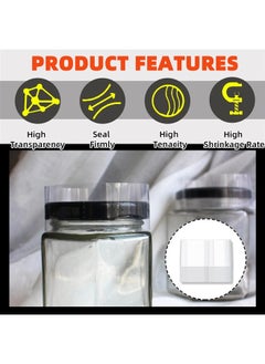 Tanstic 1250Pcs PVC Clear Perforated Shrink Band for Jars, 5 Sizes Heat Shrink Wrap Bands Shrink Seal Bands for Bottles Jars Seal (250Pcs of Each Size)  - Image 3