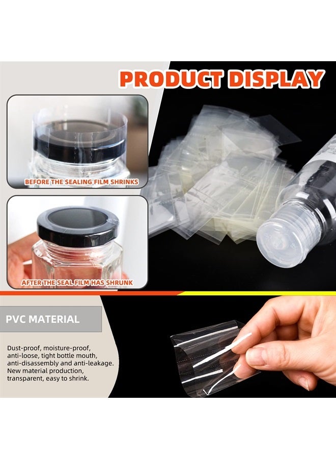 Tanstic 1250Pcs PVC Clear Perforated Shrink Band for Jars, 5 Sizes Heat Shrink Wrap Bands Shrink Seal Bands for Bottles Jars Seal (250Pcs of Each Size) - Image 4