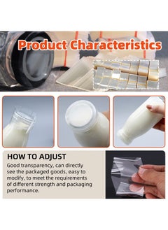 Tanstic 1250Pcs PVC Clear Perforated Shrink Band for Jars, 5 Sizes Heat Shrink Wrap Bands Shrink Seal Bands for Bottles Jars Seal (250Pcs of Each Size)  - Image 5