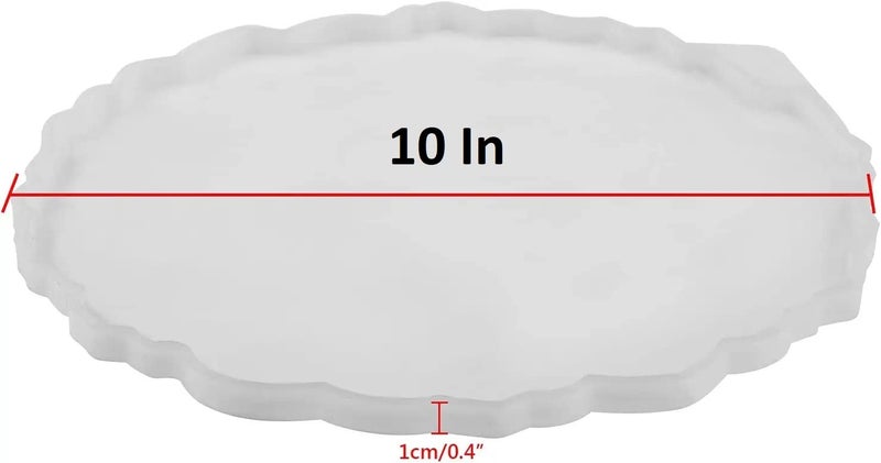Artool 10 inches Silicone Resin Tray Mold Round Geode Agate Silicone Tray Mold, Epoxy Resin Casting Molds for Making Faux Agate Tray, DIY Home Décor - Image 2