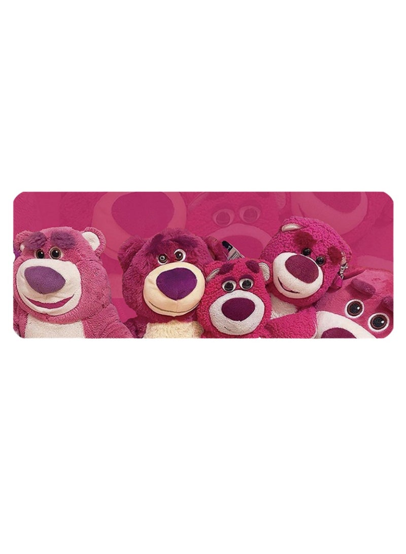 Anna Pink Cartoon Strawberry Bear Non-Slip Mouse Pad - Image 1