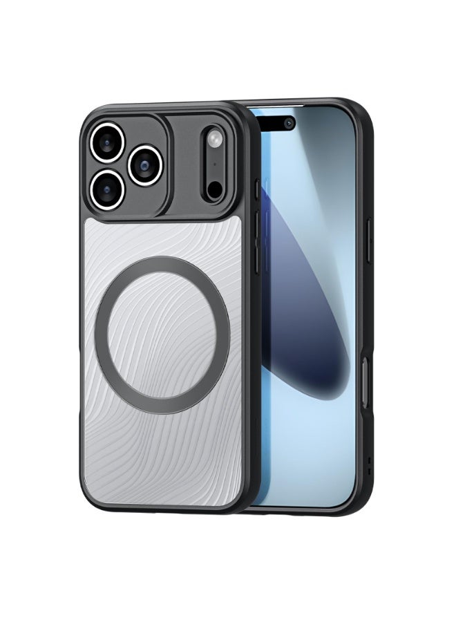 general Magnetic Case Compatible with iPhone 17 Pro Max, Flowing Lines Matte Frosted Clear Case Anti-Fingerprint Anti-Drop PC+TPU Shockproof Protective Back Cover - Image 1