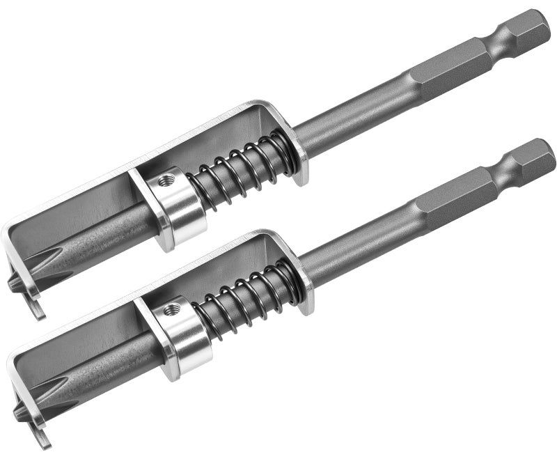 BPOPO 2 Pcs Spring-loaded Screw Holder Bit, Anti-drop Screwdriver Bit, Single-Hand Operation Bit Holder for Electricians, Mechanics, DIY Home Repair, Universal Screw Retaining Tool - Image 1